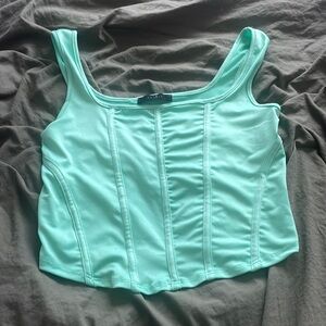 Crop tank top, teal, never worn, five below find